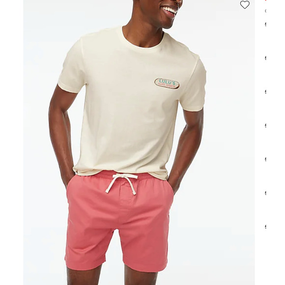 NWT J. Crew Marine Salt Ivory W/"Lulu's Surf Shack" Graphic Tee - SIZE XL - Picture 4 of 7